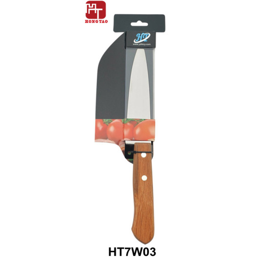 kitchen wooden handle chef knife