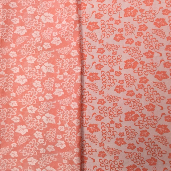 Orange Silk Print Upholstery Jacquard Fabric