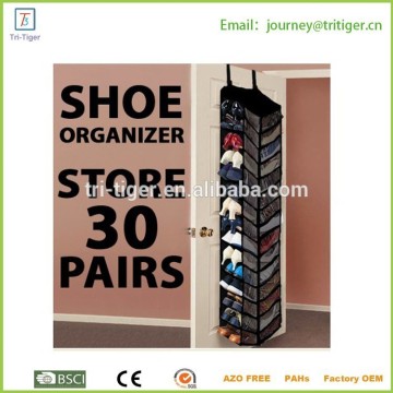 30 Pairs Shoes Away Hanging Organizer Organize Space Closet Tv Over Door Holder