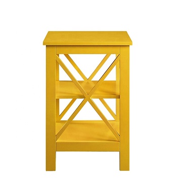 Yellow Wood Bedside End table