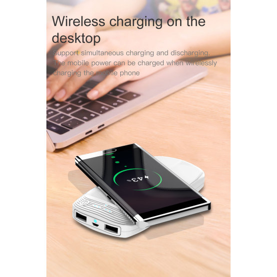 Wireless Charger Power Bank 18000mAh Dual USB