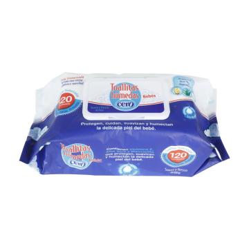 Flushable Wet Antibacterial Baby Tissue Cleaning Wipes