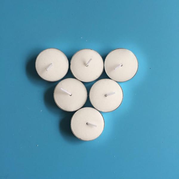 White Unscented Long Burning Wax Tealight Candle