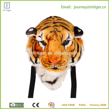 3D design simulation animals head backpack with plush