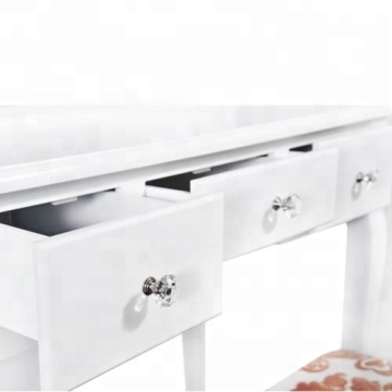 Wooden Dressing Table Make Up Desk with Stool