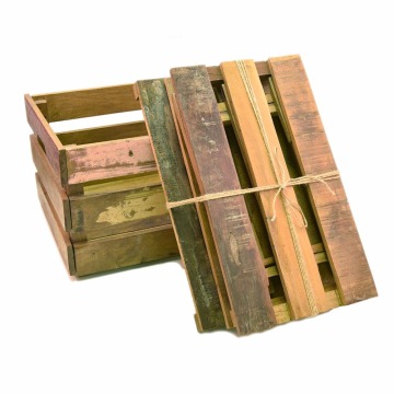 Cheap gift paulownia wooden storage shipping unfinished crates wholesale