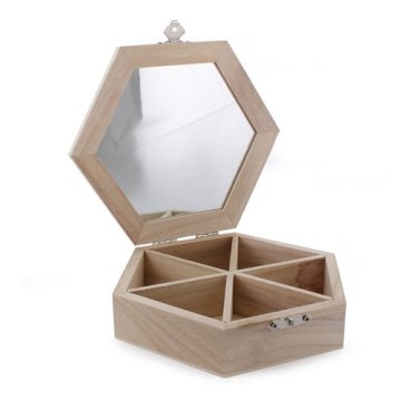 Wooden Hexagonal Jewellery Box