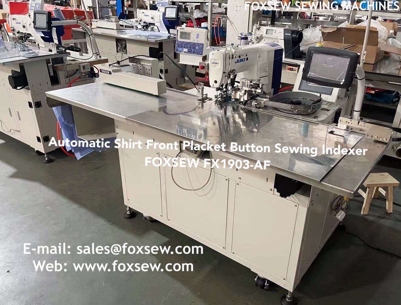 Automatic Shirts Front Placket Button Sewing Indexer Foxsew Fx1903 Af 2