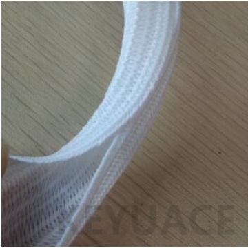 White Self Closing Braided Cable Wrap Sleeve