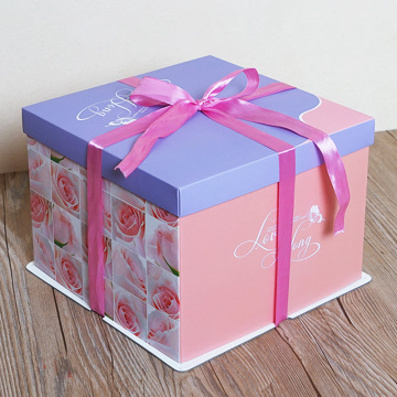 Box packaging design birthday cake