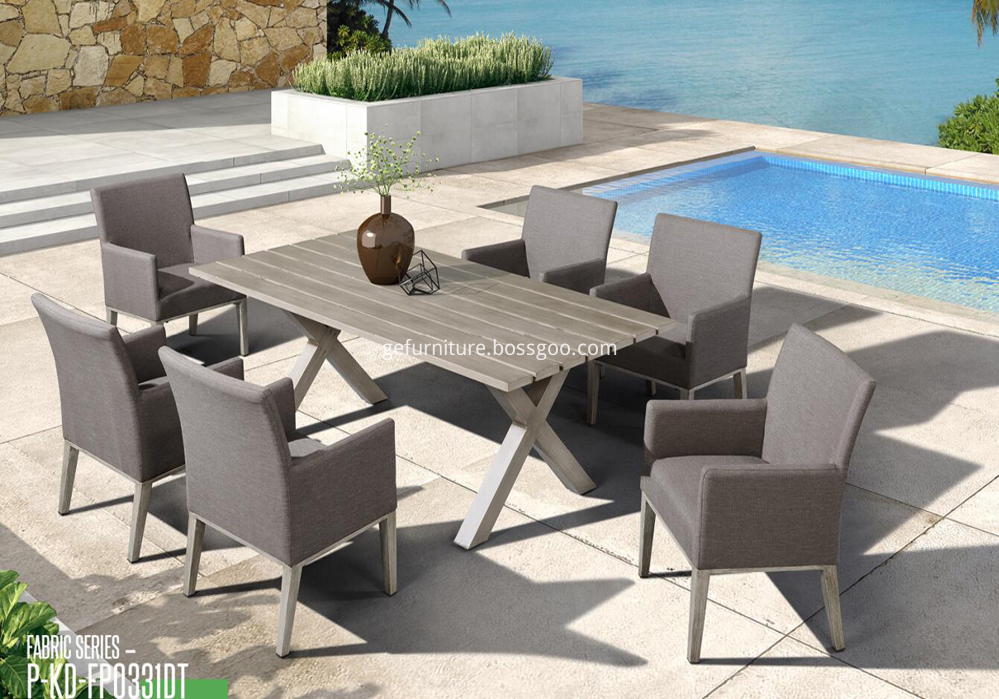 Concise outdoor and indoor common table and chair set