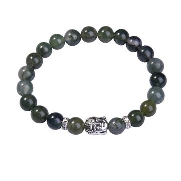 8MM Aquatic Agate Buddhism Prayer Beads Bracelet