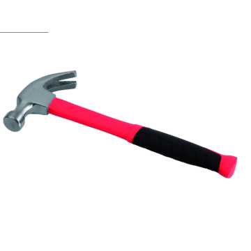 Claw hammer with fiberglass handle
