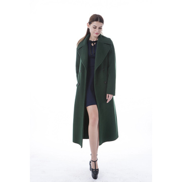 Fashionable green cashmere coat