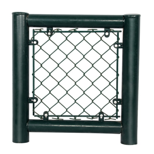 double leaf blue vinyl coated chain link fencing