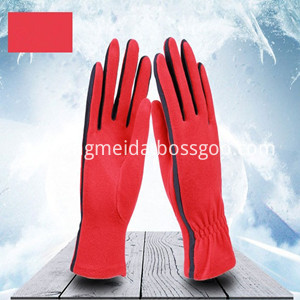 Fleece Gloves Red 1