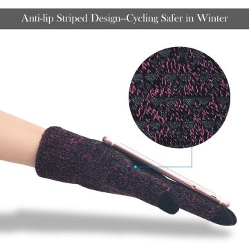YONHEE Cycling Sports Gloves Non-slip Knit Gloves
