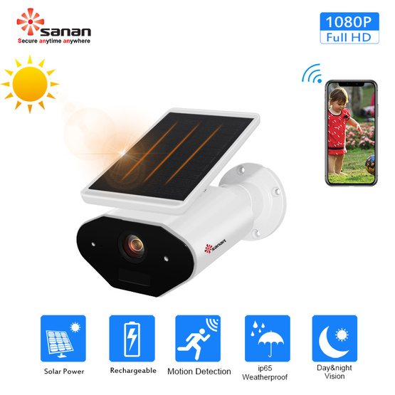 Solar Battery Powered Wireless IP Camera