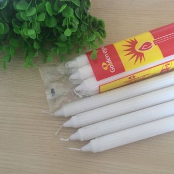 65G Daily Use White Plain Fluted Candles