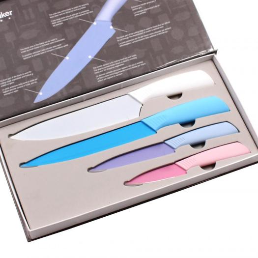 stainless steel knives set with non-stick coating