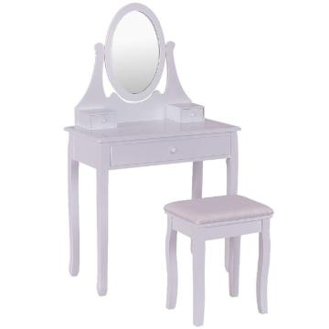 High Quality bedroom Wooden mirror  Makeup Dressing Table, White