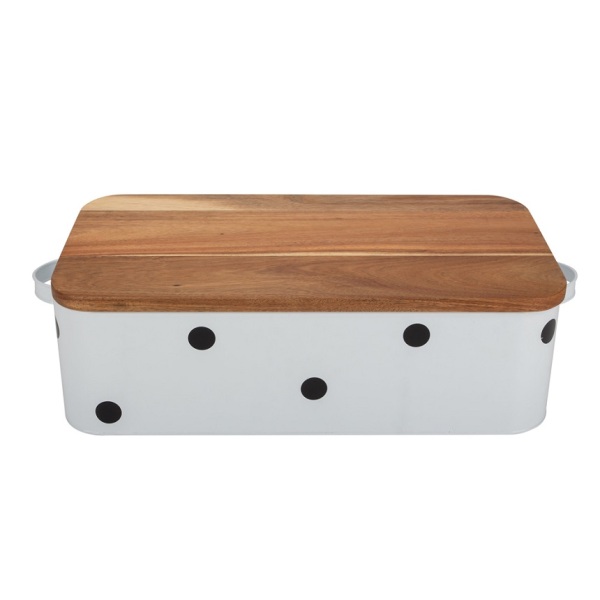 Bread Box Wooden Lid With Logo Printing