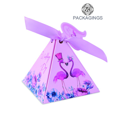 Paper candy gift packaging box with card