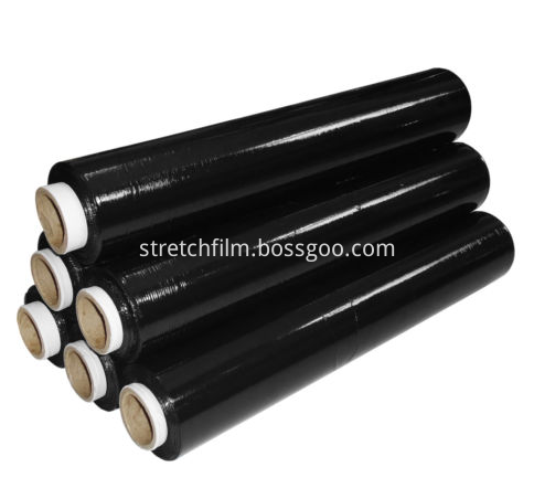 black plastic wrap stretch film for packaging