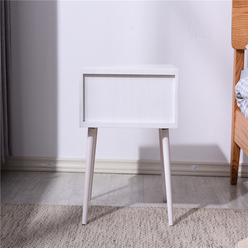 Factory Wholesale Solid Wood Bedside Table Modern Night Table Wood White Bedside