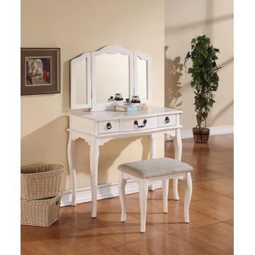 Tri Folding Mirror Wood Bathroom Vanity hotel wooden dresser