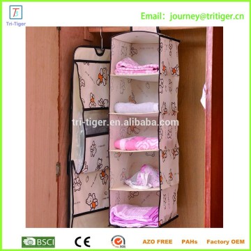5 tiers bedroom furniture closet foldable fabric clothes shoes hanging organiser storage box hanging organizer