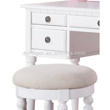 Three Mirror Vanity Set BLACK Bedroom Single Dressing Table With stool