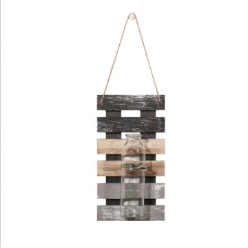 Rope wall hanging shelf with bottles