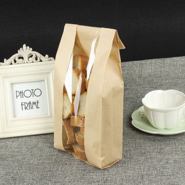 Bread paper bag with opening window
