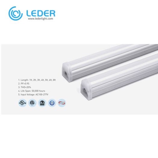 LEDER Aluminum PC 6000K 1ft Led Tube Light