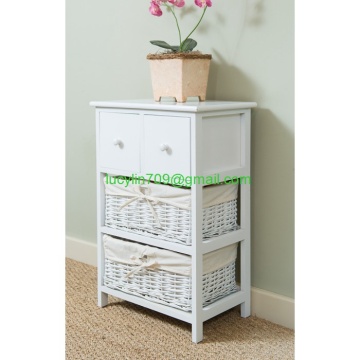 Shabby Chic 2 Drawer Bedside Console Table