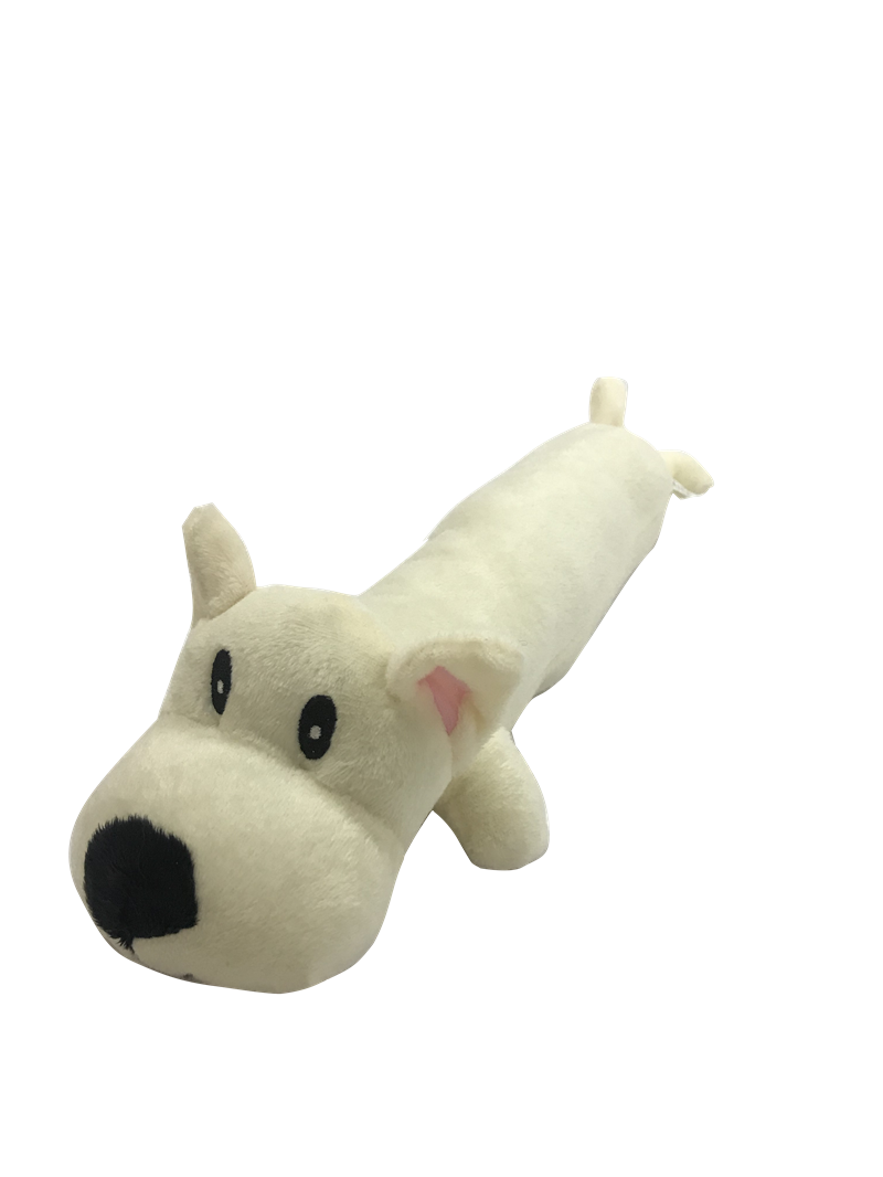 Plush White Dog Toy