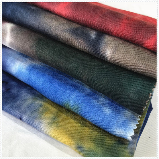 Rayon Spandex Oe Tie Dyed Fabric