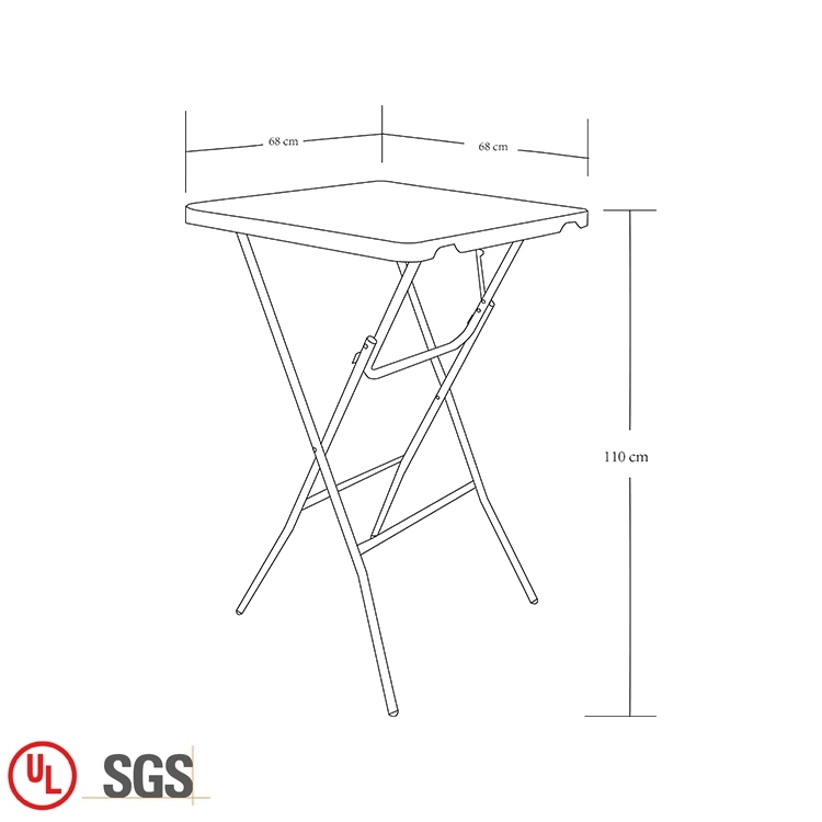 Small Down Steel Folding Table