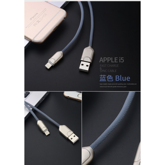zinc alloy usb cable charging for iphone