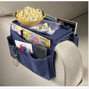 6 Pocket Sofa side Arm Rest Organizer with Table-Top