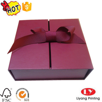 Chrismats gift cardboard box with ribbon