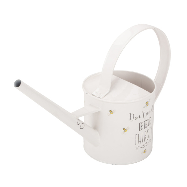 White Long Neck Large Metal Watering Can
