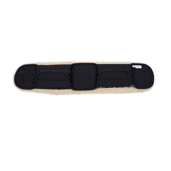 Sheepskin saddle girth cover for short girth