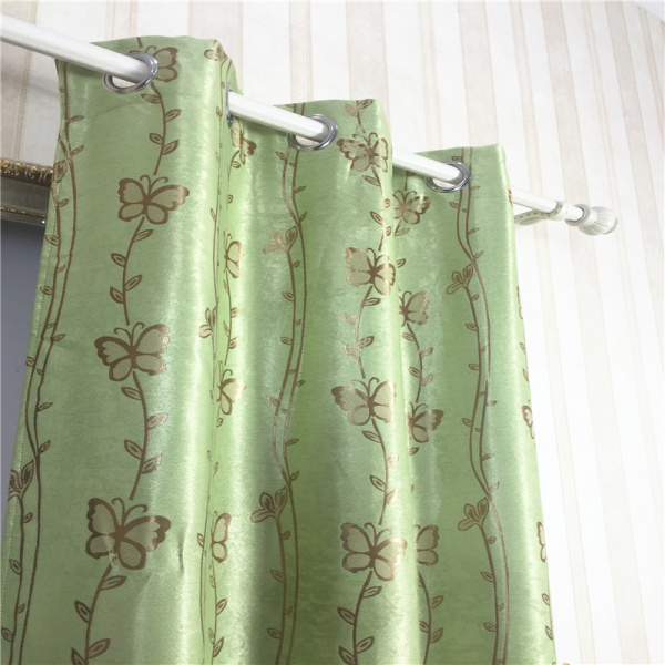 Green Butterfly Blackout Curtain Fabric
