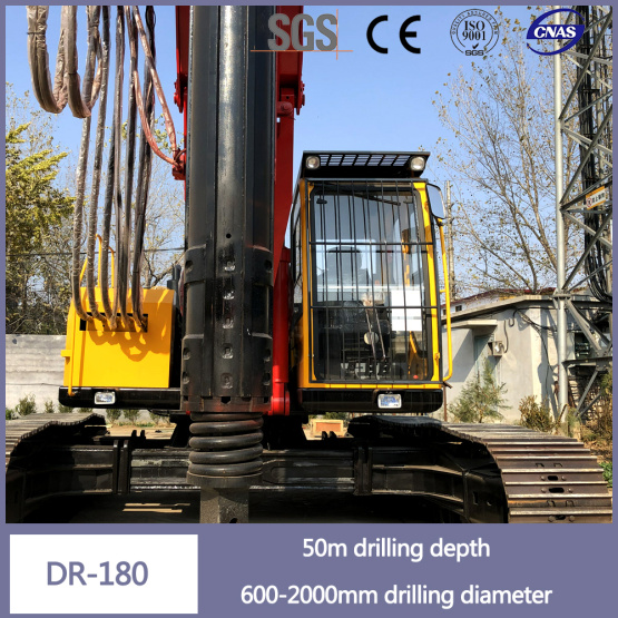 Crawler Type Diesel Engines Boring Hole Drilling Rig