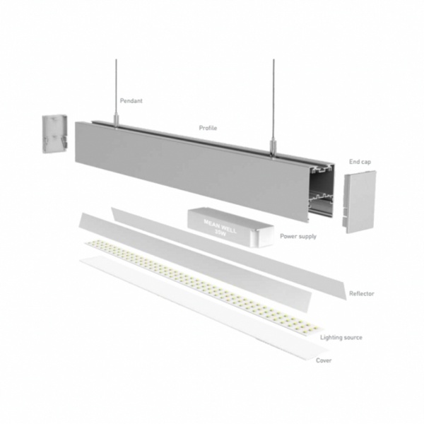 42w Aluminum Panel LED Linear Lighting