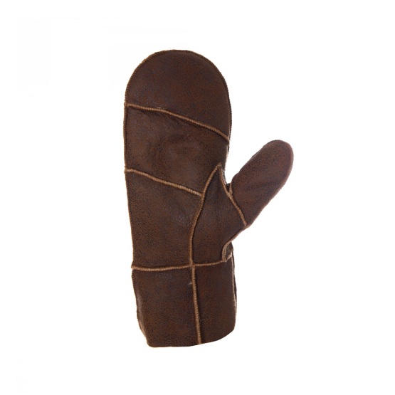 Fashion Brown Sheepskin Gloves