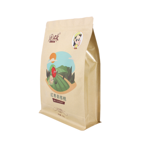 Customized Kraft Paper Nuts Packaging Bag