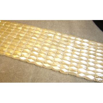 Gold Hematite 18 Faced Tube Beads 5X8MM Grade AB